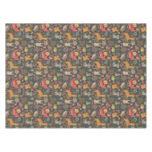 Woodland Critters Cottcore Folk Art Tafelkleed (Voorkant (Horizontaal))