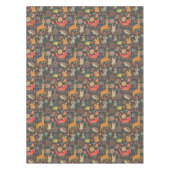 Woodland Critters Cottcore Folk Art Tafelkleed (Voorkant)