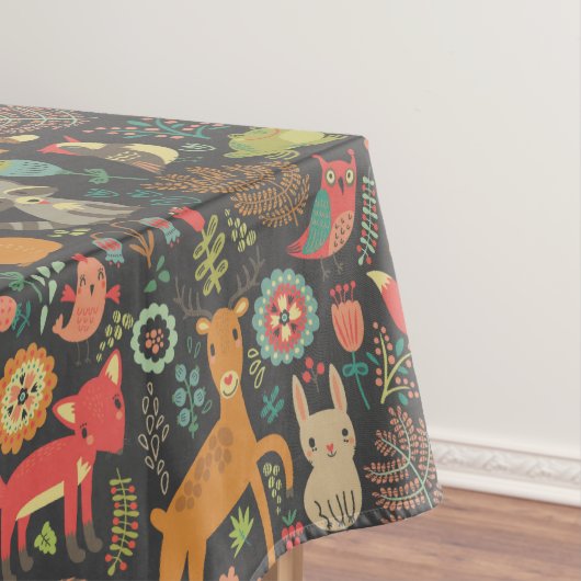 Woodland Critters Cottcore Folk Art Tafelkleed (Voorbeeld)