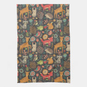 Woodland Critters Cottcore Folk Art Theedoek (Verticaal)