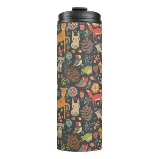 Woodland Critters Cottcore Folk Art Thermosbeker (Voorkant)