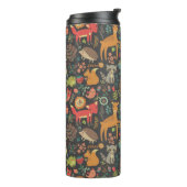 Woodland Critters Cottcore Folk Art Thermosbeker (Gedraaid links)