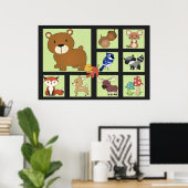 Woodland Critters Print (Thuiskantoor)