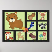Woodland Critters Print (Voorkant)