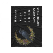 Woodland Crow Botanische Krans Mijlpaal