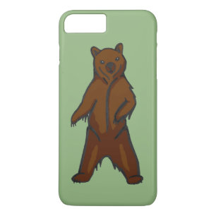 Woodland Cute Animal Brown Grizzly Beer iPhone 8/7 Plus Hoesje