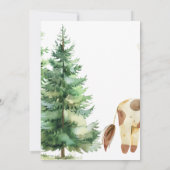 Woodland Cute Animal Giraffe Baby shower Kaart (Achterkant)