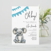 Woodland Cute Animal Koala Baby shower Kaart (Staand voorkant)