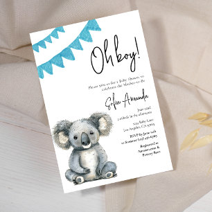 Woodland Cute Animal Koala Baby shower Kaart