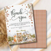 Woodland Cute Animals Baby Shower Bedankkaart