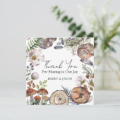 Woodland Cute Forest Animals Baby Shower Bedankkaart (Staand voorkant)