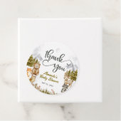 Woodland, dank je, Forest Animals Baby shower Bedankjes Labels (In situ)