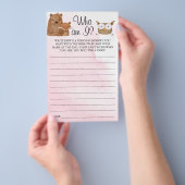 Woodland dat ik Baby shower-spelkaart ben Flyer (Hand)