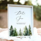 Woodland date nachtelijke ideeën. Datum jar bruids Poster