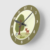 Woodland Deer - Aangepaste wandklok (Hoek)