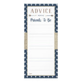 Woodland Deer Advies Kaart, Baby shower, Burlap Reclamekaart (Voorkant)