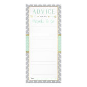 Woodland Deer Advies Kaart, Baby shower, Munt, Gri Reclamekaart (Voorkant)