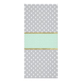 Woodland Deer Advies Kaart, Baby shower, Munt, Gri Reclamekaart (Achterkant)