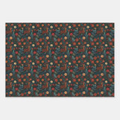 Woodland Deer and Flowers Holiday Gift Wrap Inpakpapier Vel (Voorkant 3)