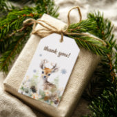 Woodland Deer Animal Baby shower Dank u Cadeaulabel