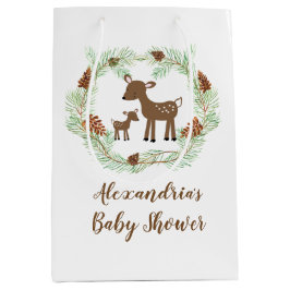 Woodland Deer Animals Baby shower Gift Bag Medium Cadeauzakje