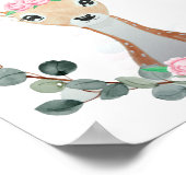 Woodland Deer Baby Girl Shower Gift Poster (Hoek)
