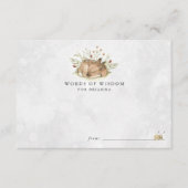 Woodland Deer Baby shower Advice Kards Informatiekaartje (Voorkant)