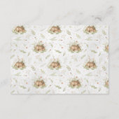 Woodland Deer Baby shower Advice Kards Informatiekaartje (Achterkant)