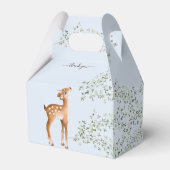 Woodland Deer Baby shower Bedankdoosjes (Achterkant)