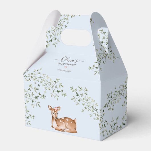 Woodland Deer Baby shower Bedankdoosjes (Voorkant Zijde)
