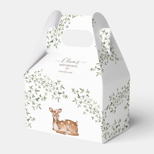 Woodland Deer Baby shower Bedankdoosjes (Voorkant Zijde)