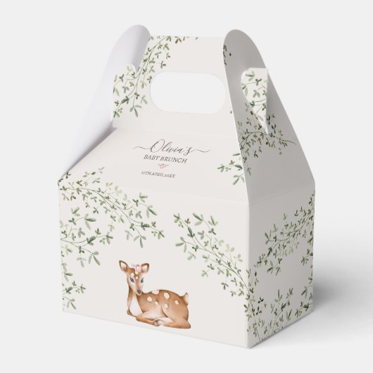 Woodland Deer Baby shower Bedankdoosjes (Voorkant Zijde)