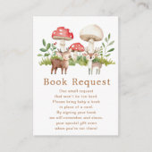 Woodland Deer Baby shower Boek Aanvraag Informatiekaartje (Voorkant)