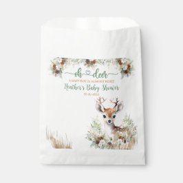 Woodland Deer Baby shower Boy Bedankzakje
