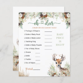 Woodland Deer Baby shower Boy Game