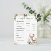 Woodland Deer Baby shower Boy Game Briefkaart (Staand voorkant)