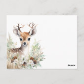 Woodland Deer Baby shower Boy Game Briefkaart (Achterkant)