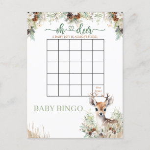 Woodland Deer Baby shower Boy Game Briefkaart