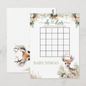 Woodland Deer Baby shower Boy Game Briefkaart (Voorkant / Achterkant)