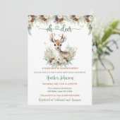 Woodland Deer Baby shower Boy Kaart (Staand voorkant)