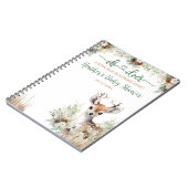 Woodland Deer Baby shower Boy Notitieboek (Linkerzijde)