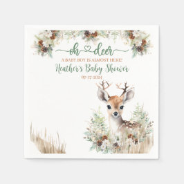 Woodland Deer Baby shower Boy Servet