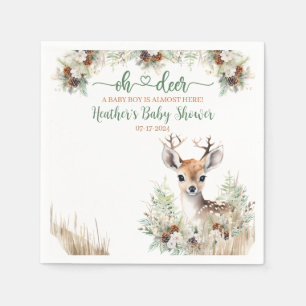 Woodland Deer Baby shower Boy Servet