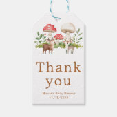 Woodland Deer Baby shower Cadeaulabel (Voorkant)