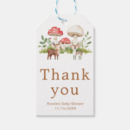 Woodland Deer Baby shower Cadeaulabel