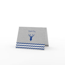 Woodland Deer baby shower dank u opmerking