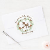 Woodland Deer Baby shower Favor Stickers (Envelop)
