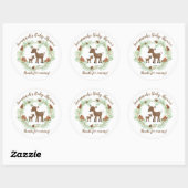 Woodland Deer Baby shower Favor Stickers (Vel)