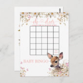 Woodland Deer Baby shower Game Briefkaart (Voorkant / Achterkant)