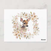 Woodland Deer Baby shower Game Briefkaart (Achterkant)